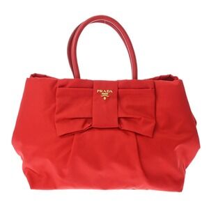 PRADA Rion Red Bow Handbag